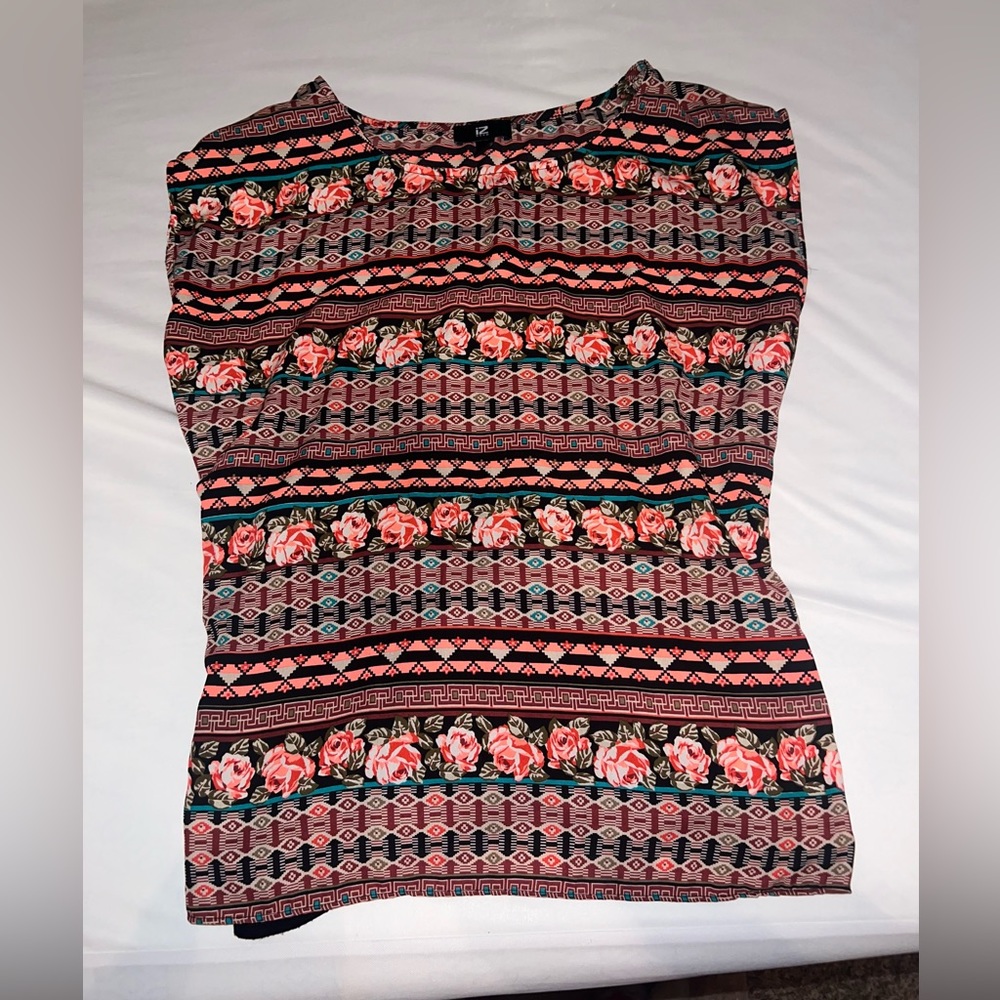 Floral Tribal Print Top